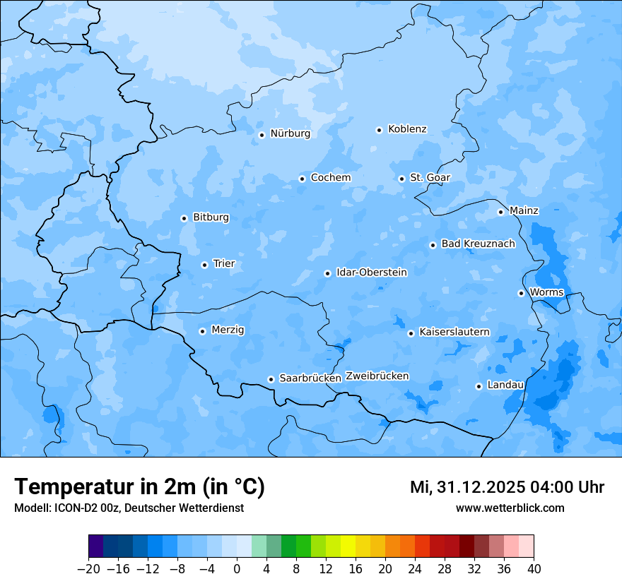 Modellkarten Temperatur