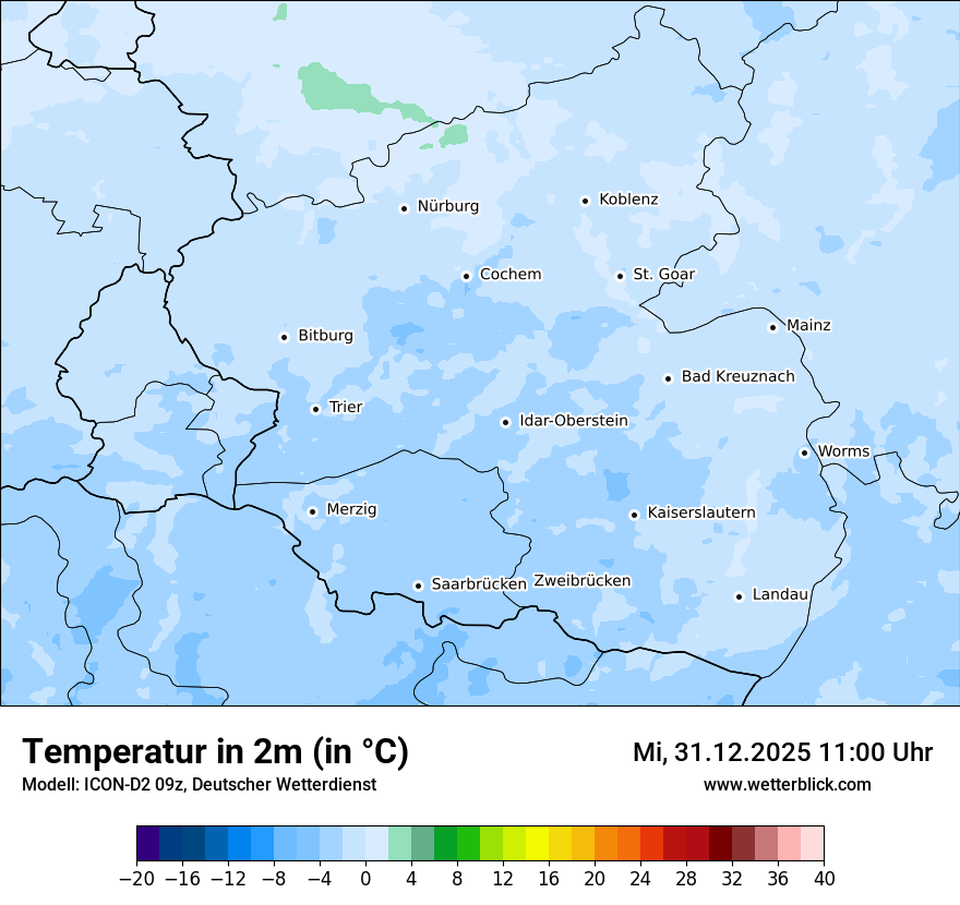 Modellkarten Temperatur