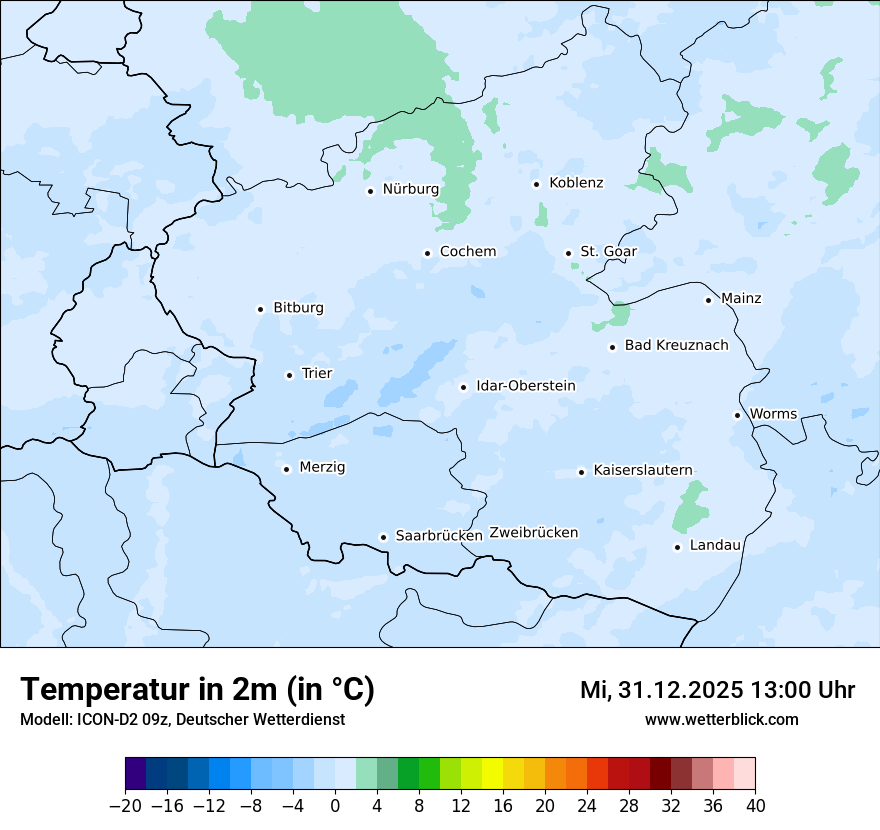 Modellkarten Temperatur