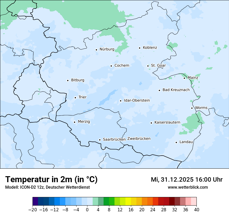 Modellkarten Temperatur