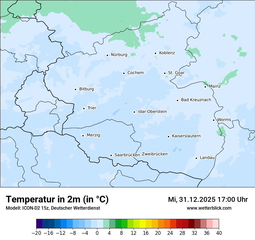 Modellkarten Temperatur