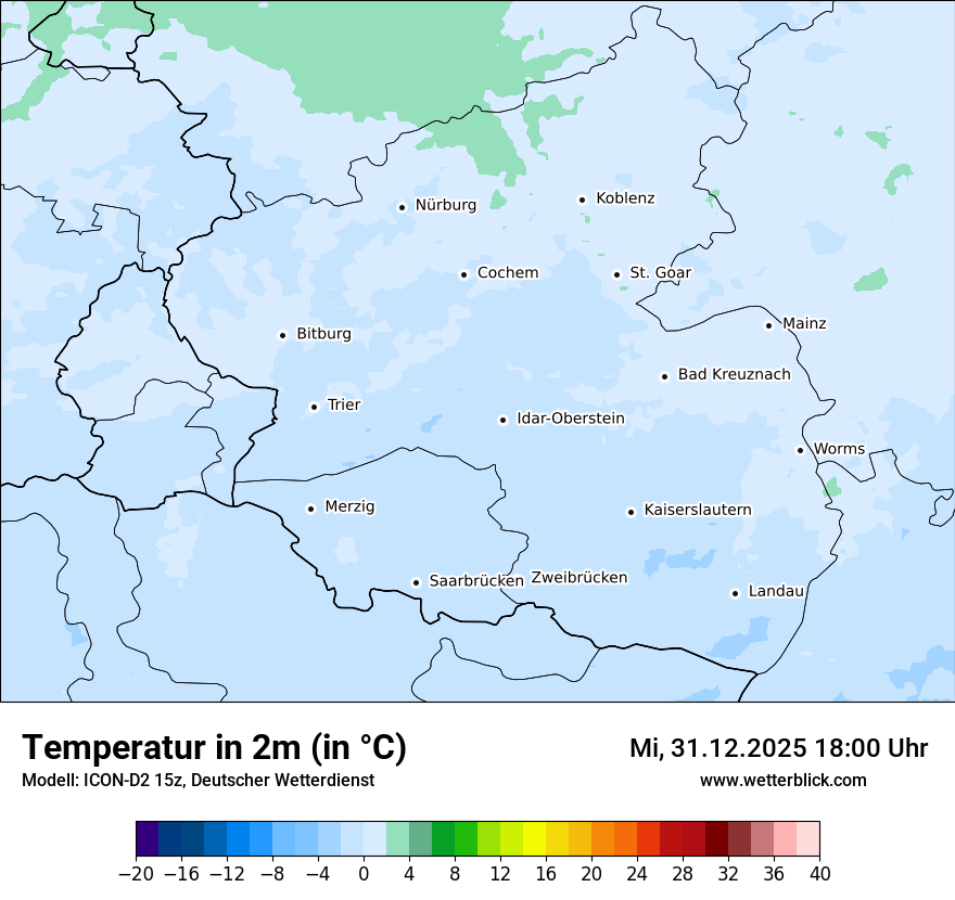 Modellkarten Temperatur