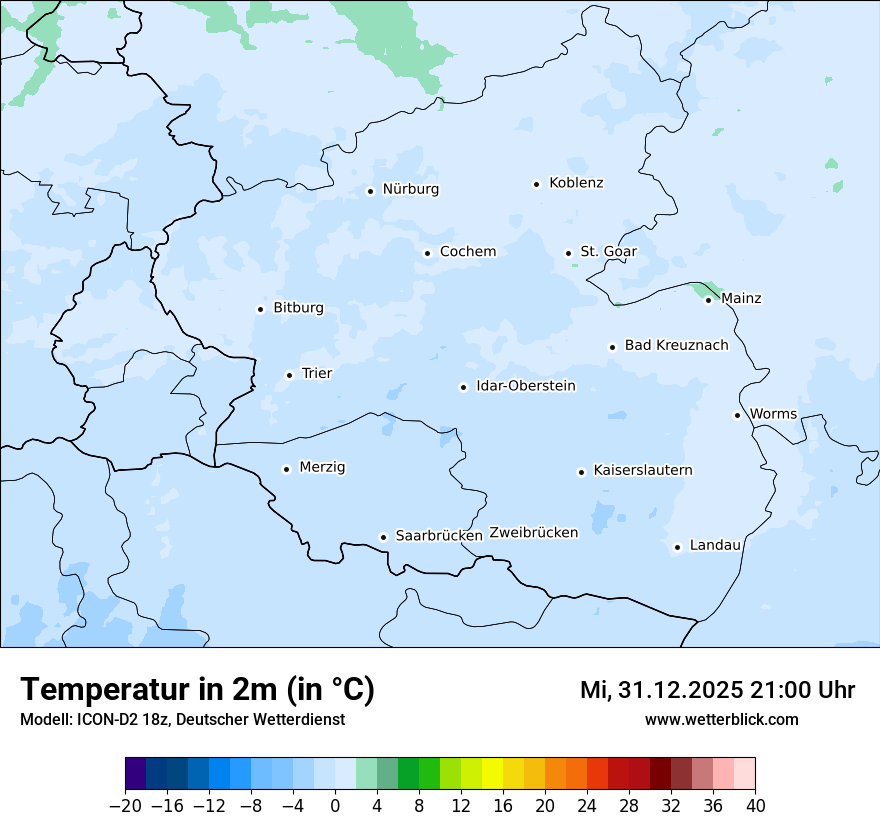 Modellkarten Temperatur