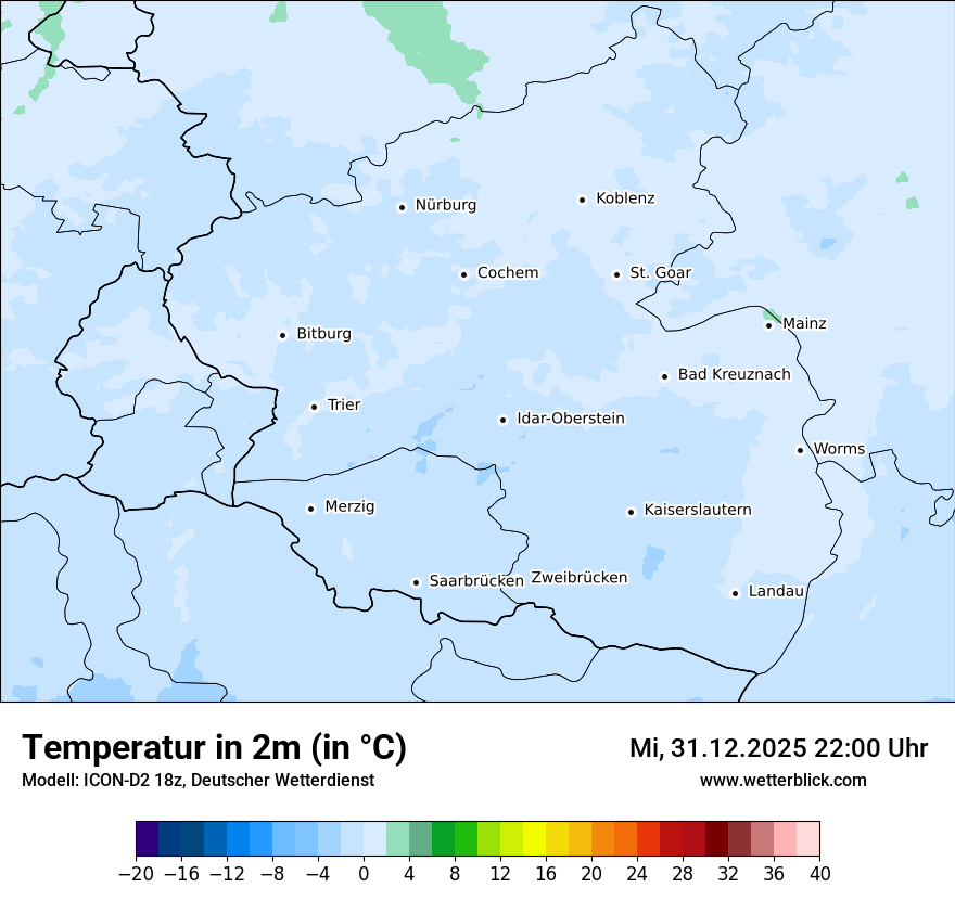 Modellkarten Temperatur