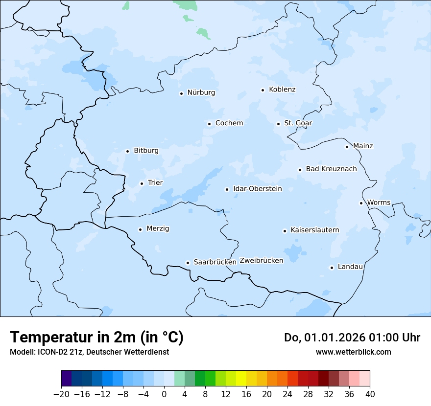 Modellkarten Temperatur