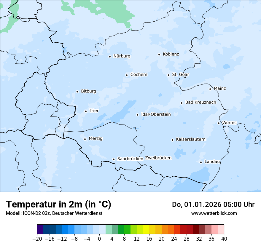 Modellkarten Temperatur