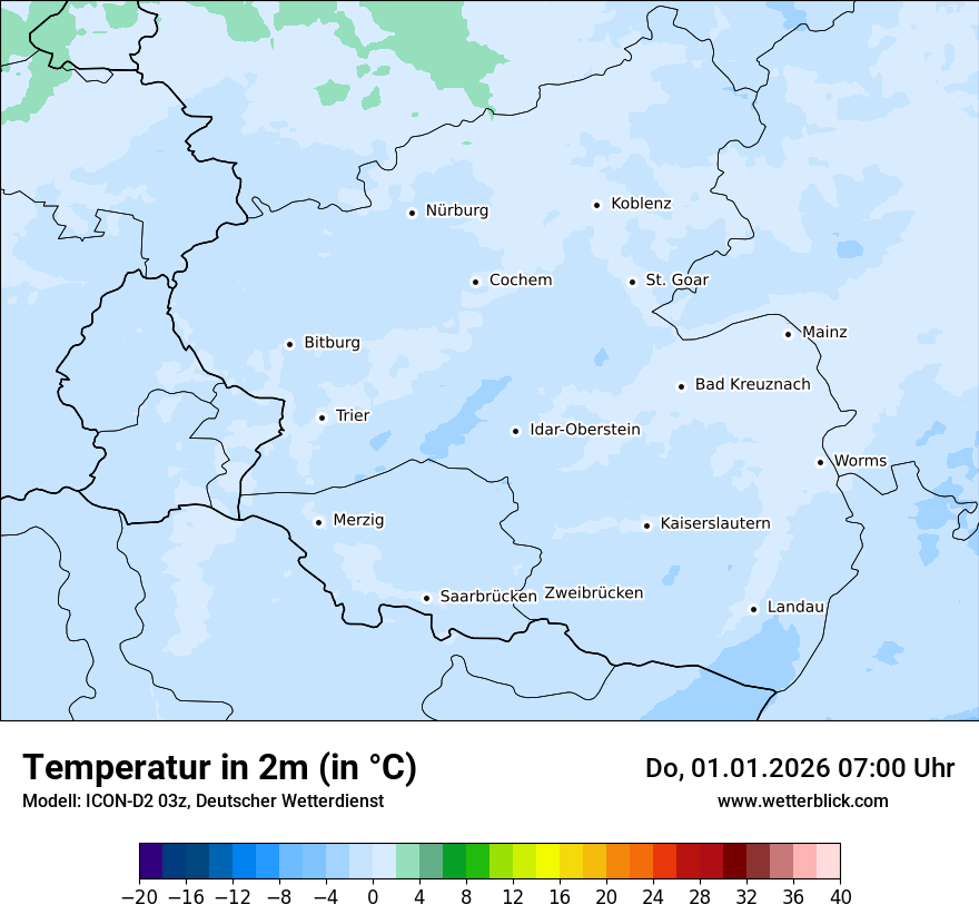 Modellkarten Temperatur