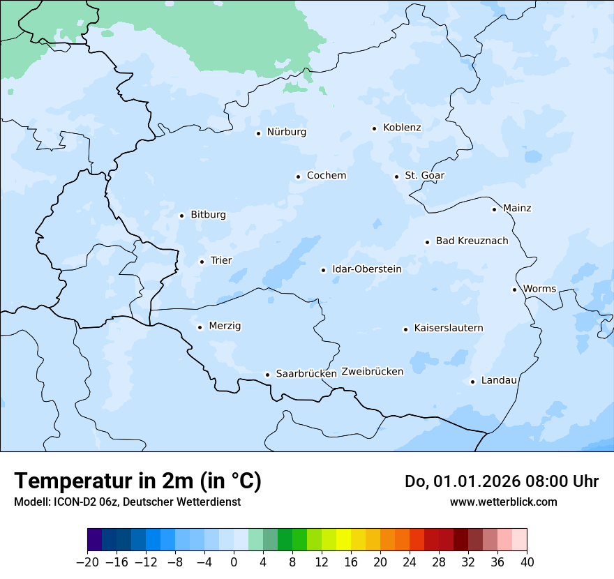 Modellkarten Temperatur