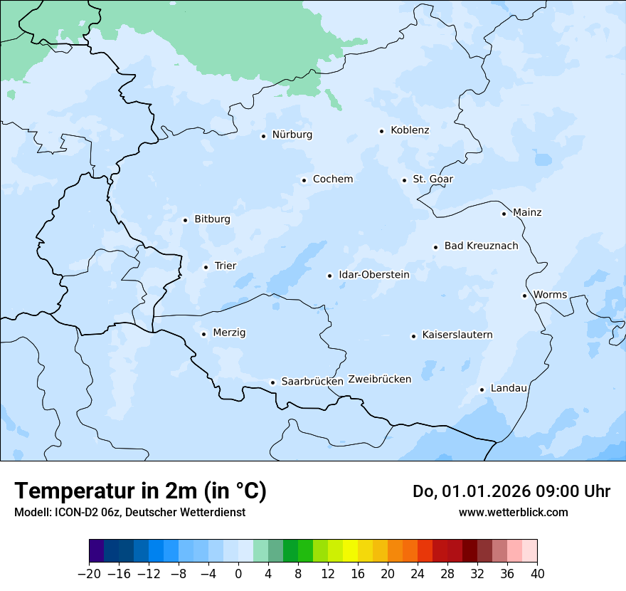 Modellkarten Temperatur