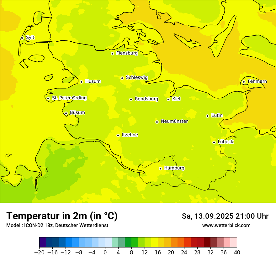 Modellkarten Temperatur
