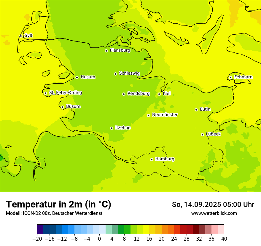 Modellkarten Temperatur