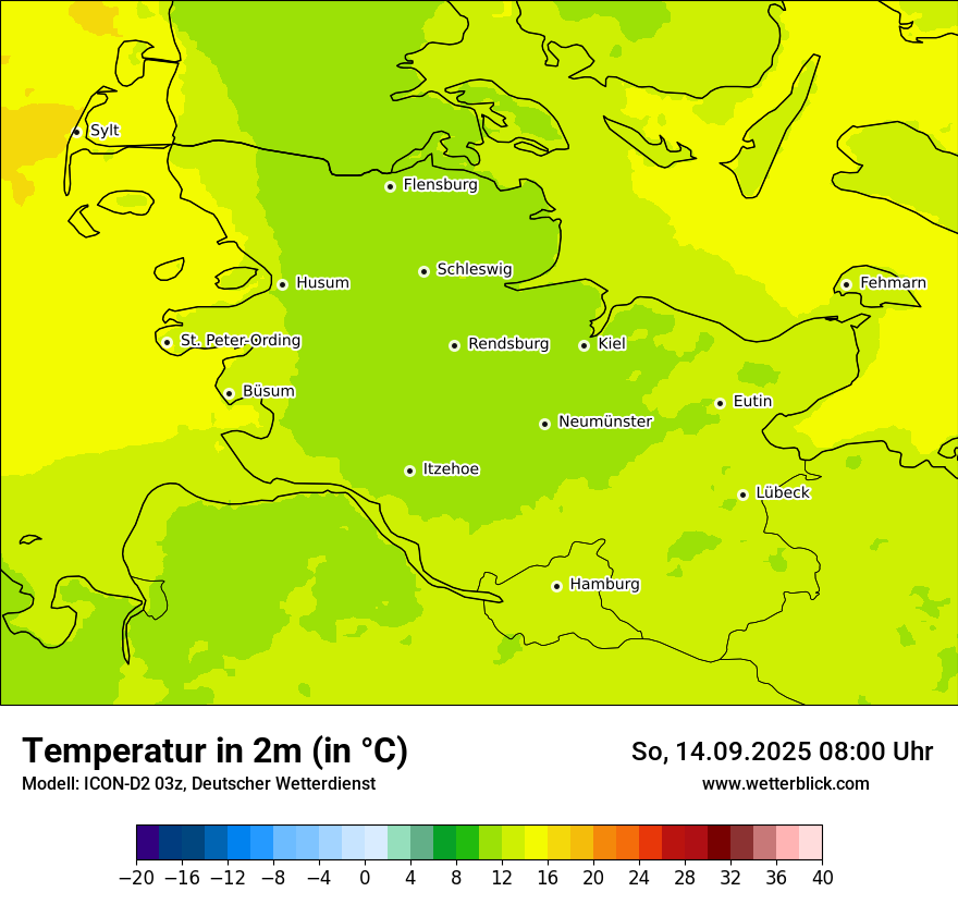 Modellkarten Temperatur
