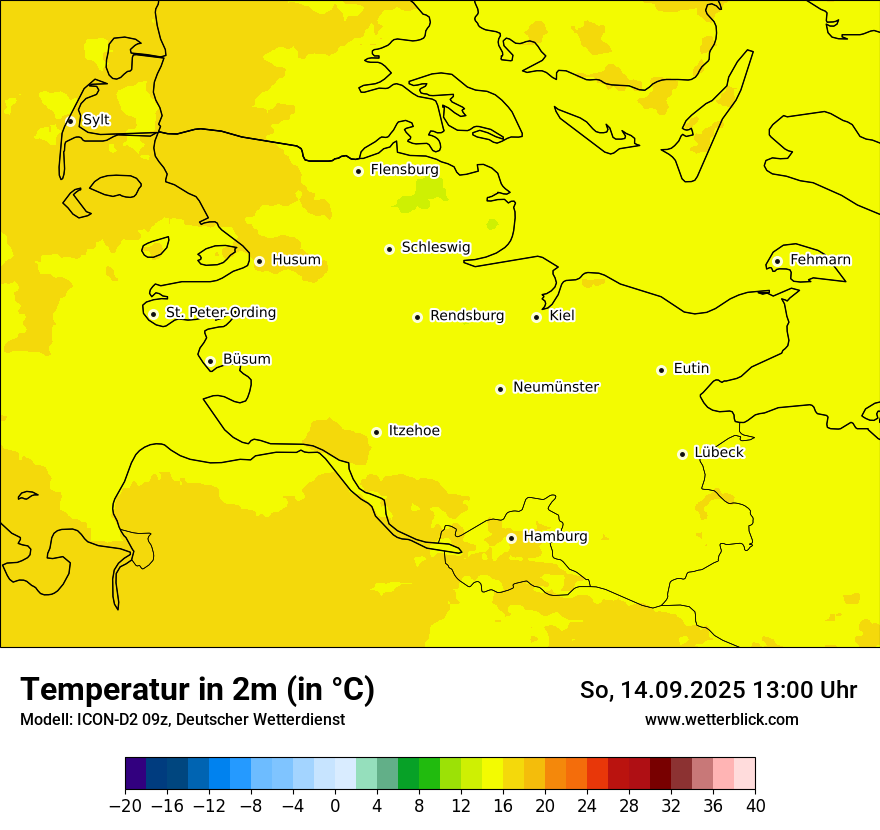 Modellkarten Temperatur