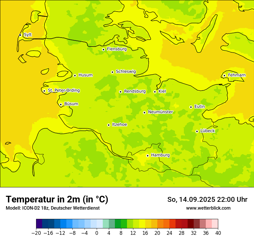 Modellkarten Temperatur