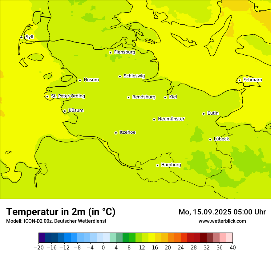 Modellkarten Temperatur