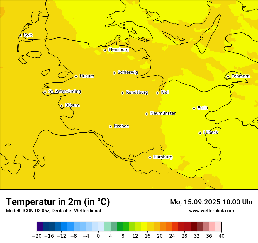 Modellkarten Temperatur