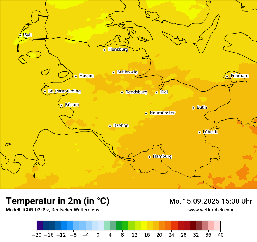 Modellkarten Temperatur