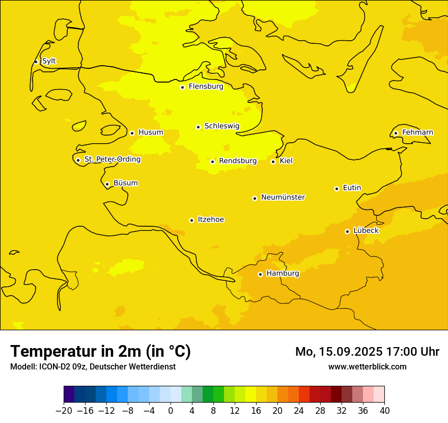 Modellkarten Temperatur