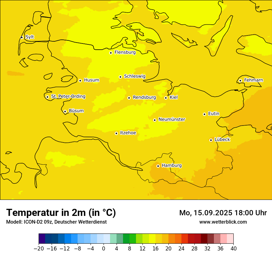 Modellkarten Temperatur