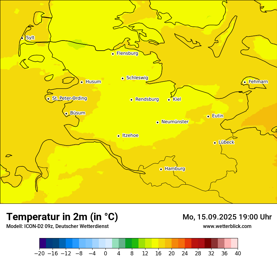 Modellkarten Temperatur