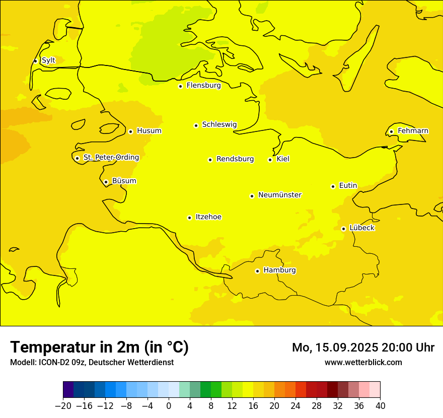 Modellkarten Temperatur