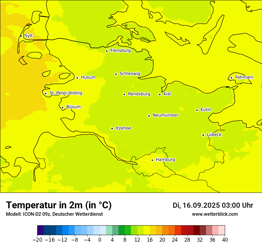 Modellkarten Temperatur