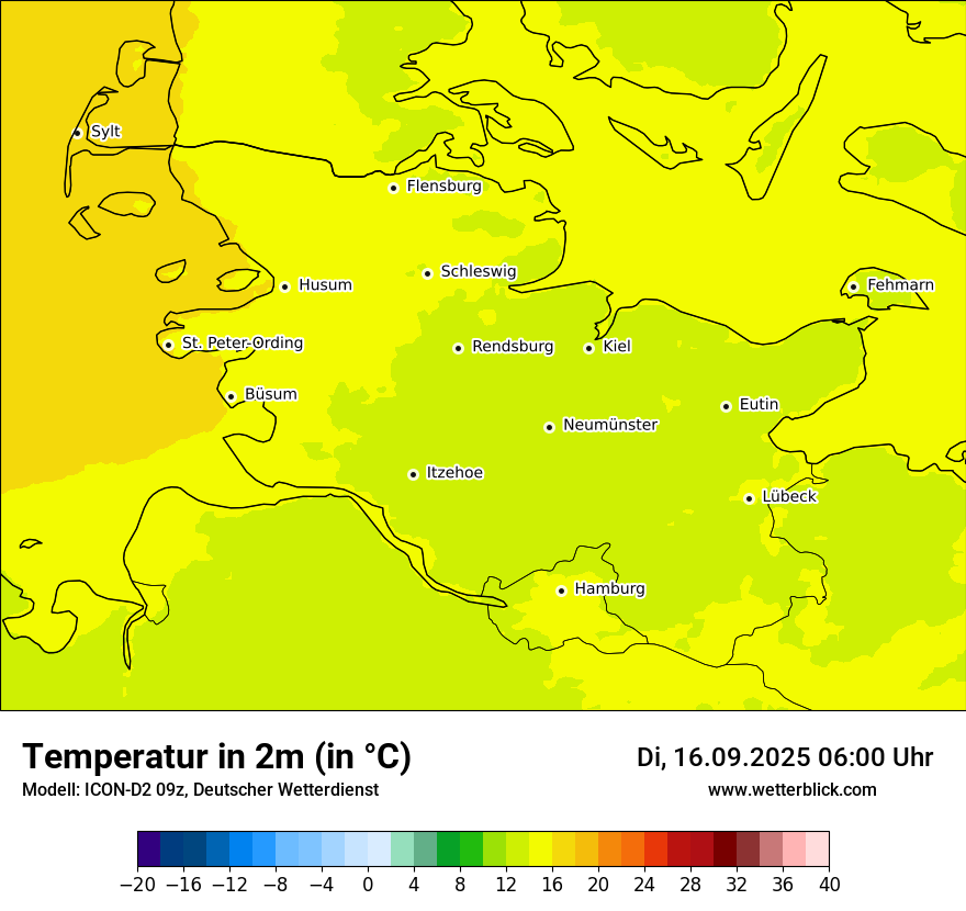 Modellkarten Temperatur