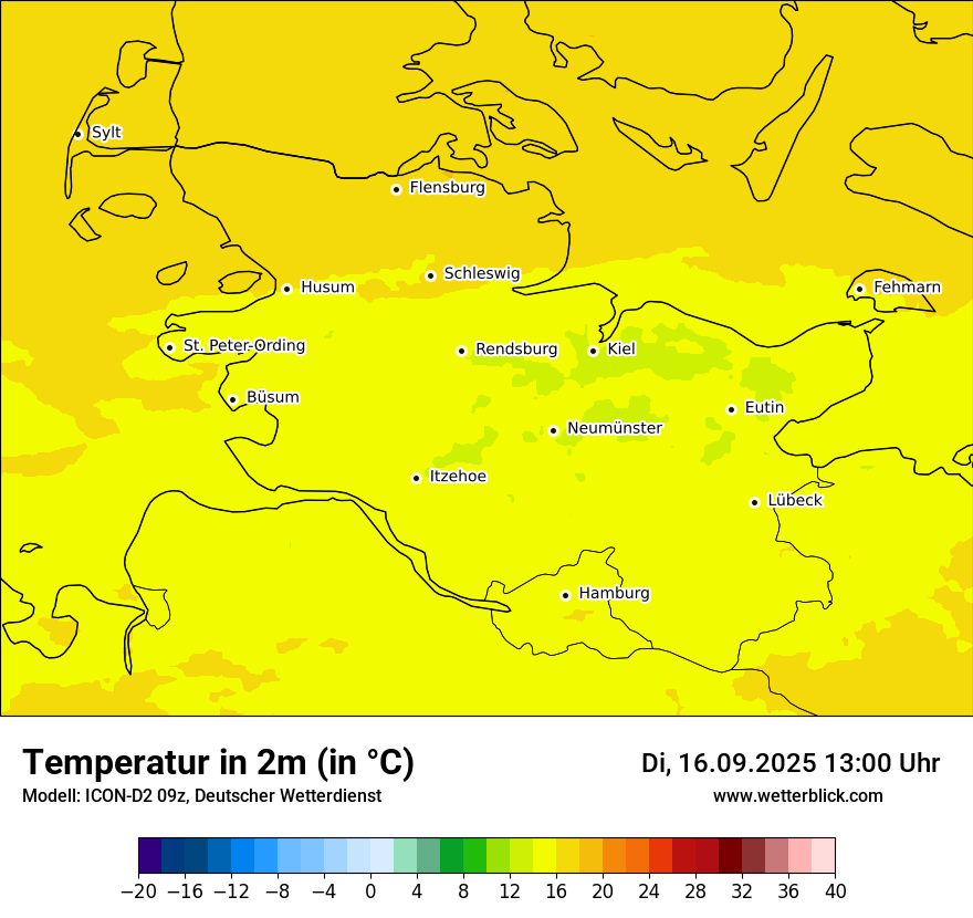 Modellkarten Temperatur
