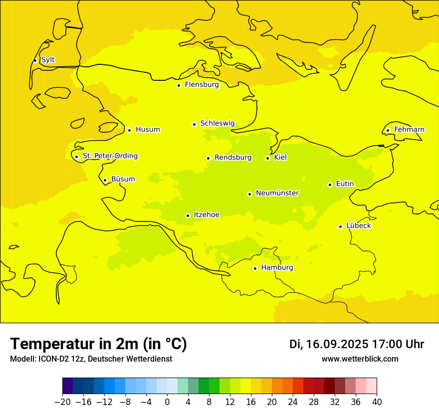 Modellkarten Temperatur