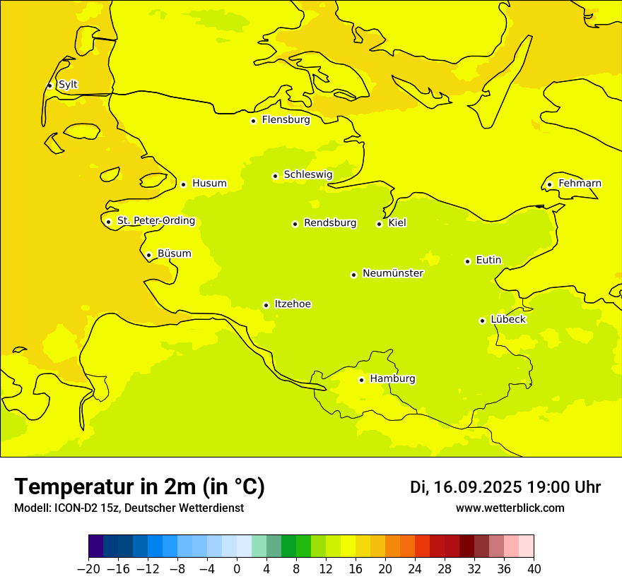 Modellkarten Temperatur