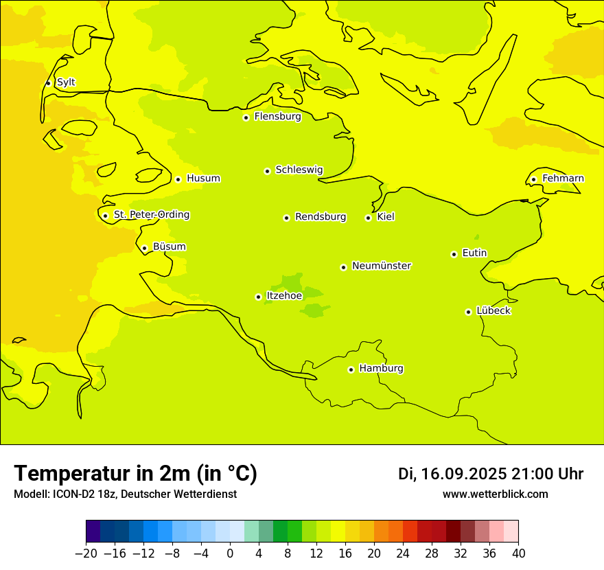 Modellkarten Temperatur