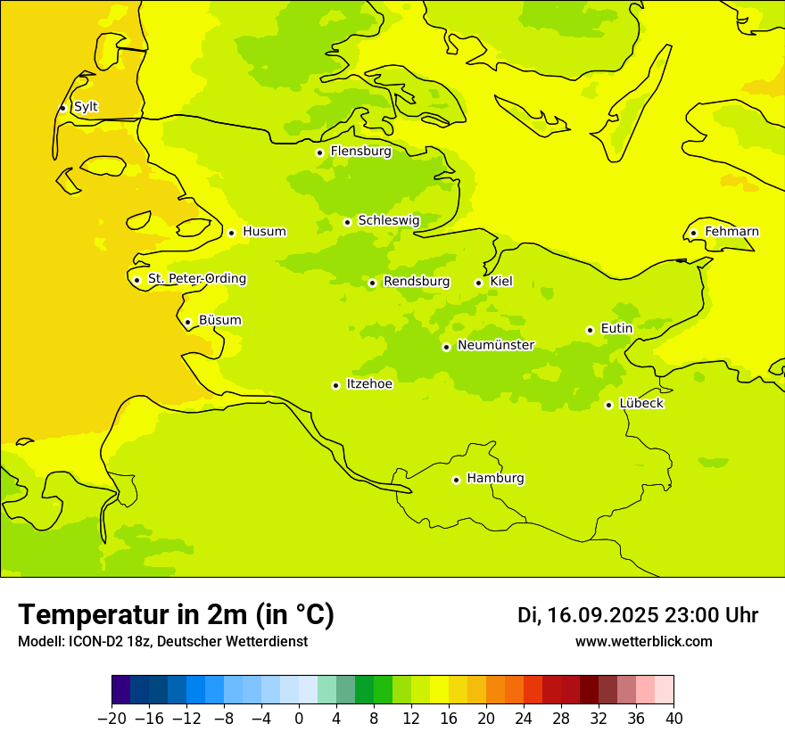 Modellkarten Temperatur