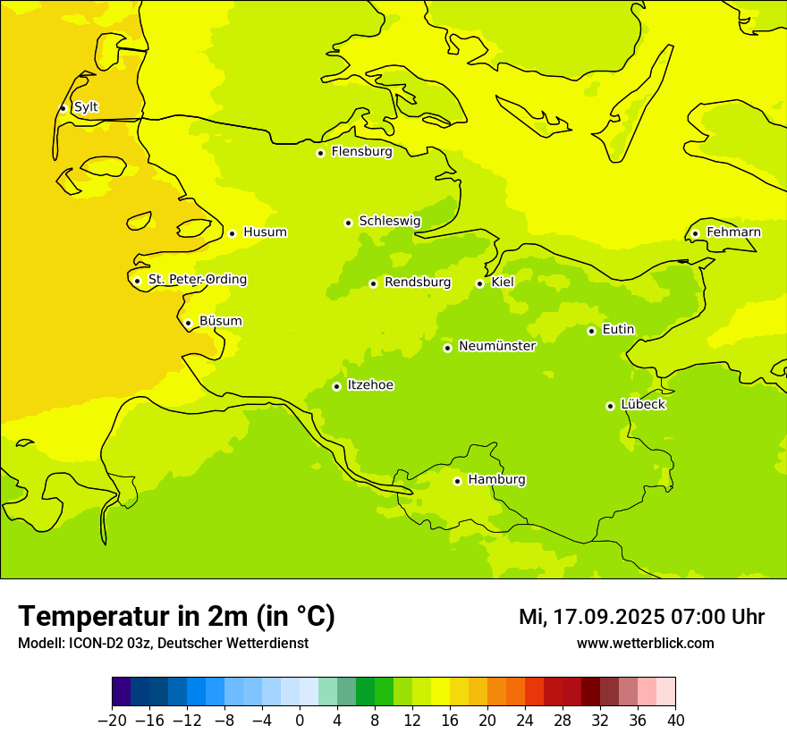 Modellkarten Temperatur