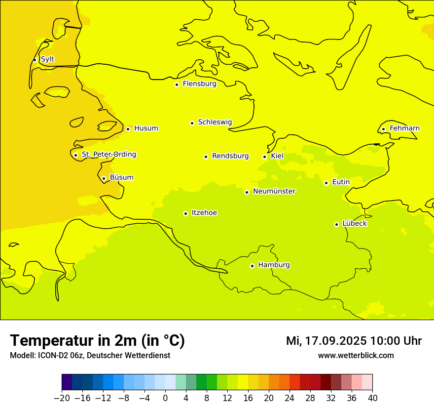 Modellkarten Temperatur