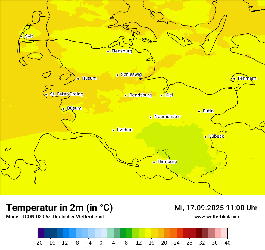 Modellkarten Temperatur