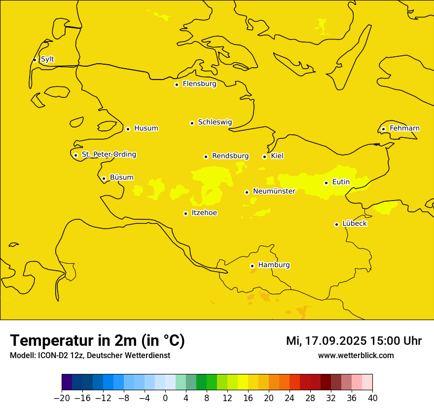 Modellkarten Temperatur
