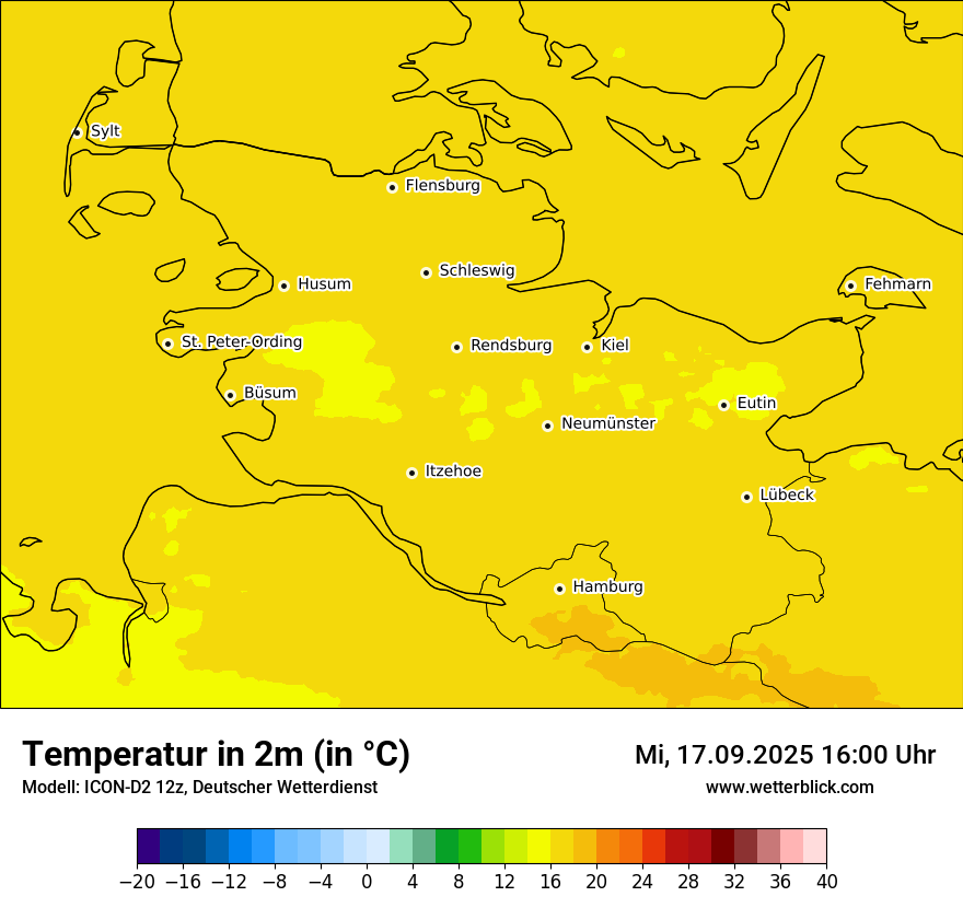 Modellkarten Temperatur