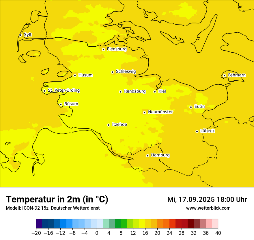 Modellkarten Temperatur