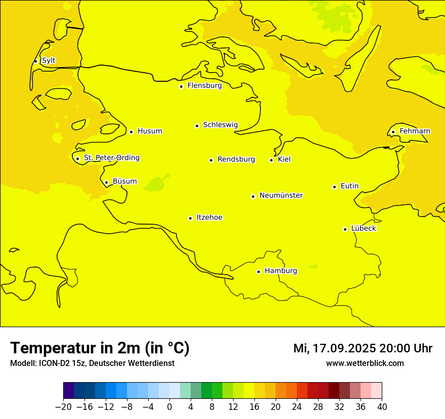 Modellkarten Temperatur