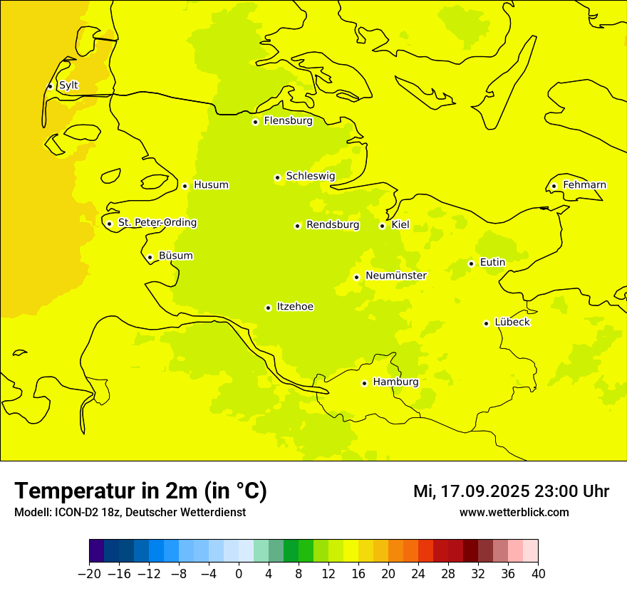 Modellkarten Temperatur