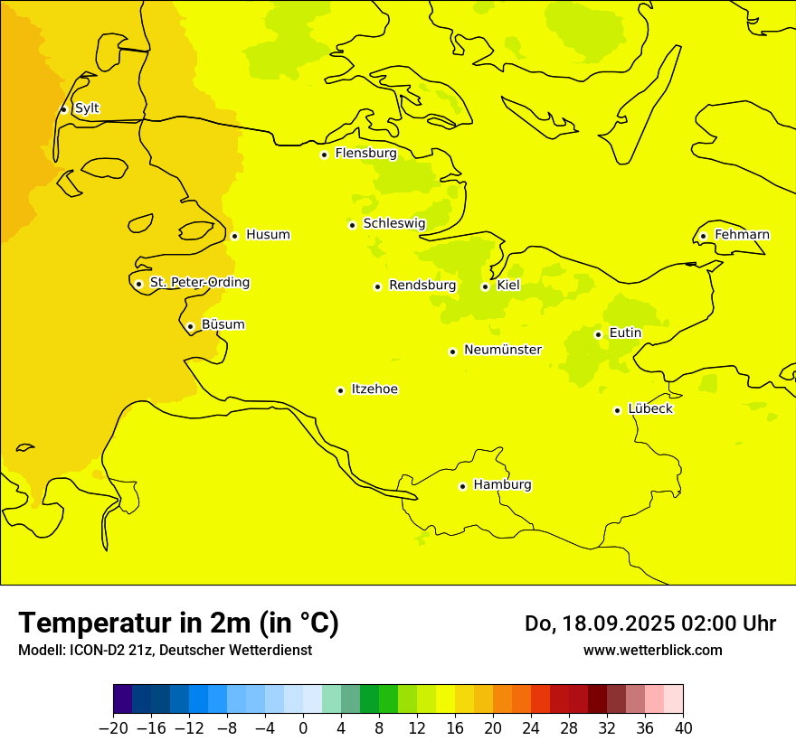 Modellkarten Temperatur