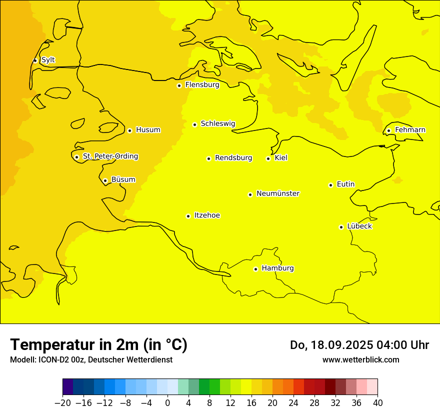 Modellkarten Temperatur
