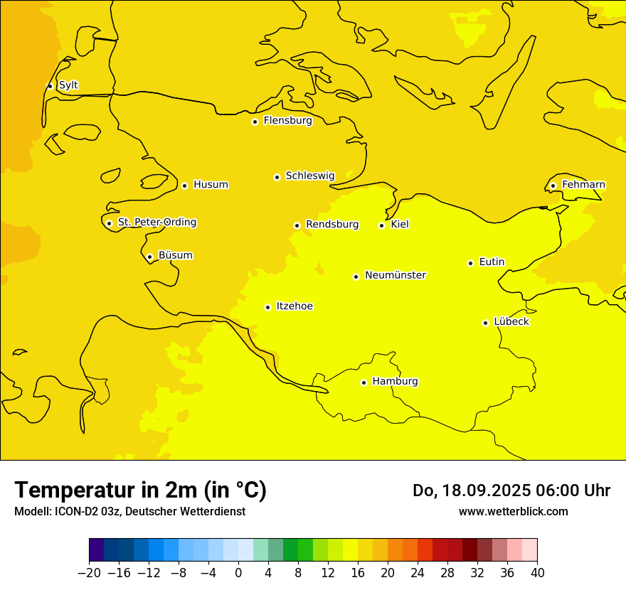 Modellkarten Temperatur