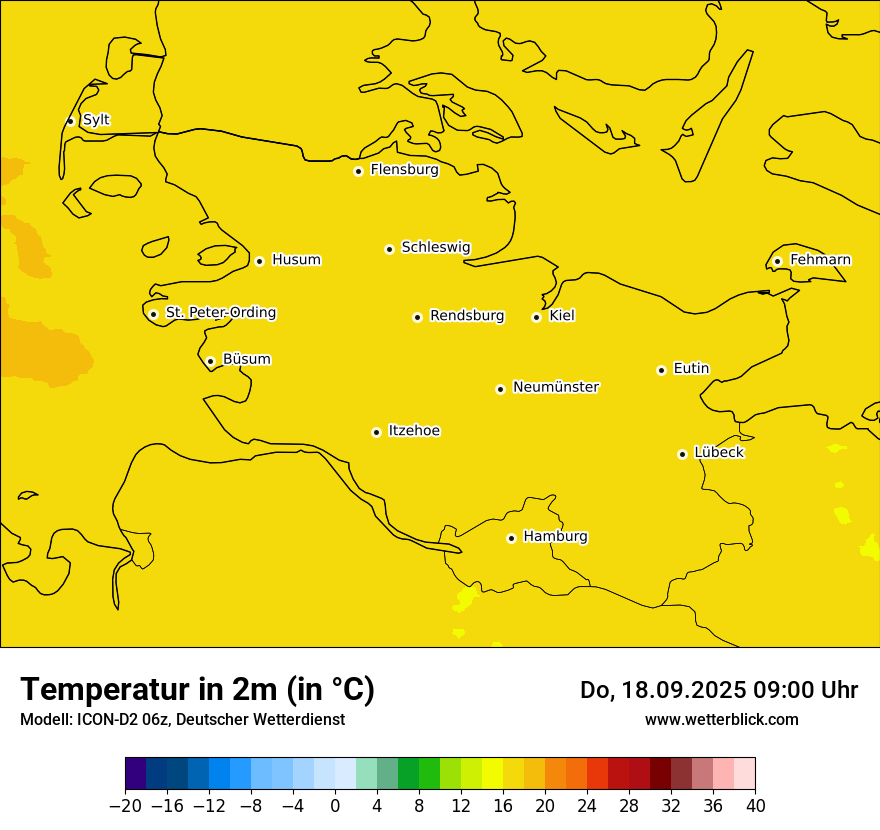 Modellkarten Temperatur
