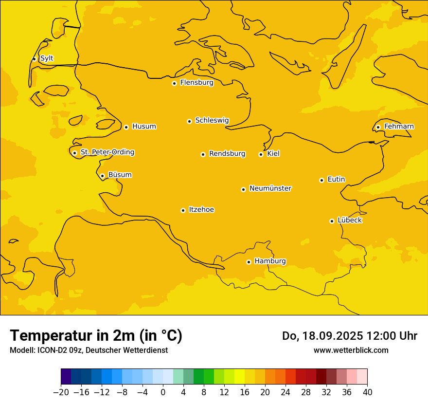 Modellkarten Temperatur