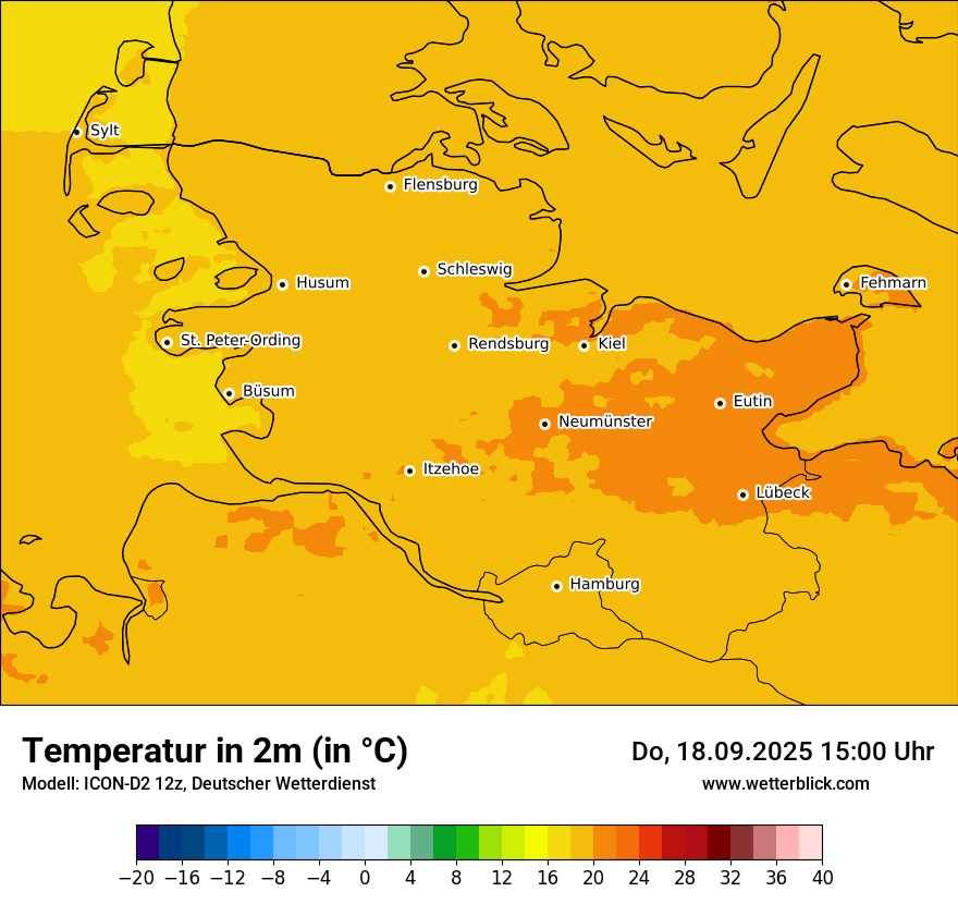 Modellkarten Temperatur