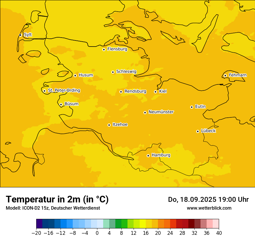Modellkarten Temperatur