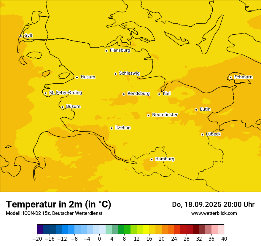 Modellkarten Temperatur