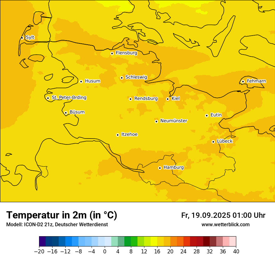 Modellkarten Temperatur