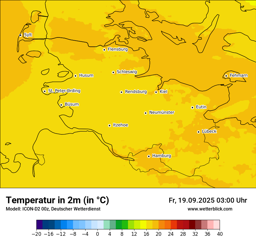 Modellkarten Temperatur